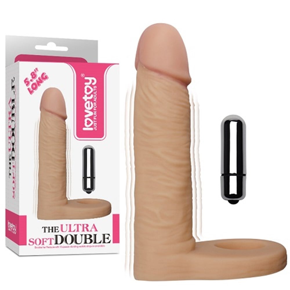Soft Double Anal Titreşimli Dildo Penis 15 cm