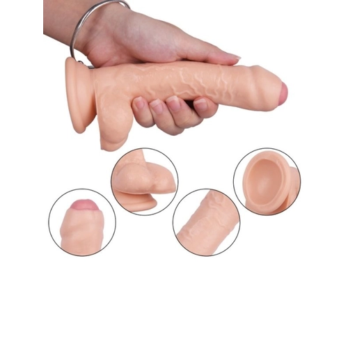 18 cm Realistik Sünnetsiz Dildo - Görsel 3