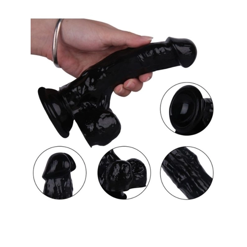 18 cm Siyah Dildo - Görsel 3