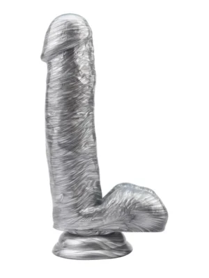 18 cm Gümüş Jel Dildo