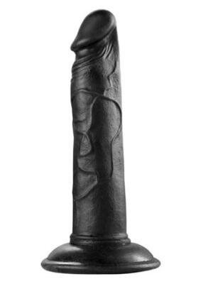19 cm Realistik Vantuzlu Testissiz Zenci Dildo Penis