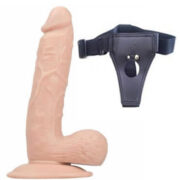 18 cm Damarlı Anal Kemerli Dildo
