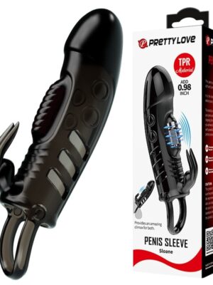 25MM Dolgulu Titreşimli Zenci Penis Kılıfı
