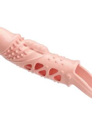 2,5 cm dolgulu titreşimli penis kılıfı