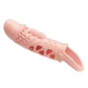 2,5 cm dolgulu titreşimli penis kılıfı