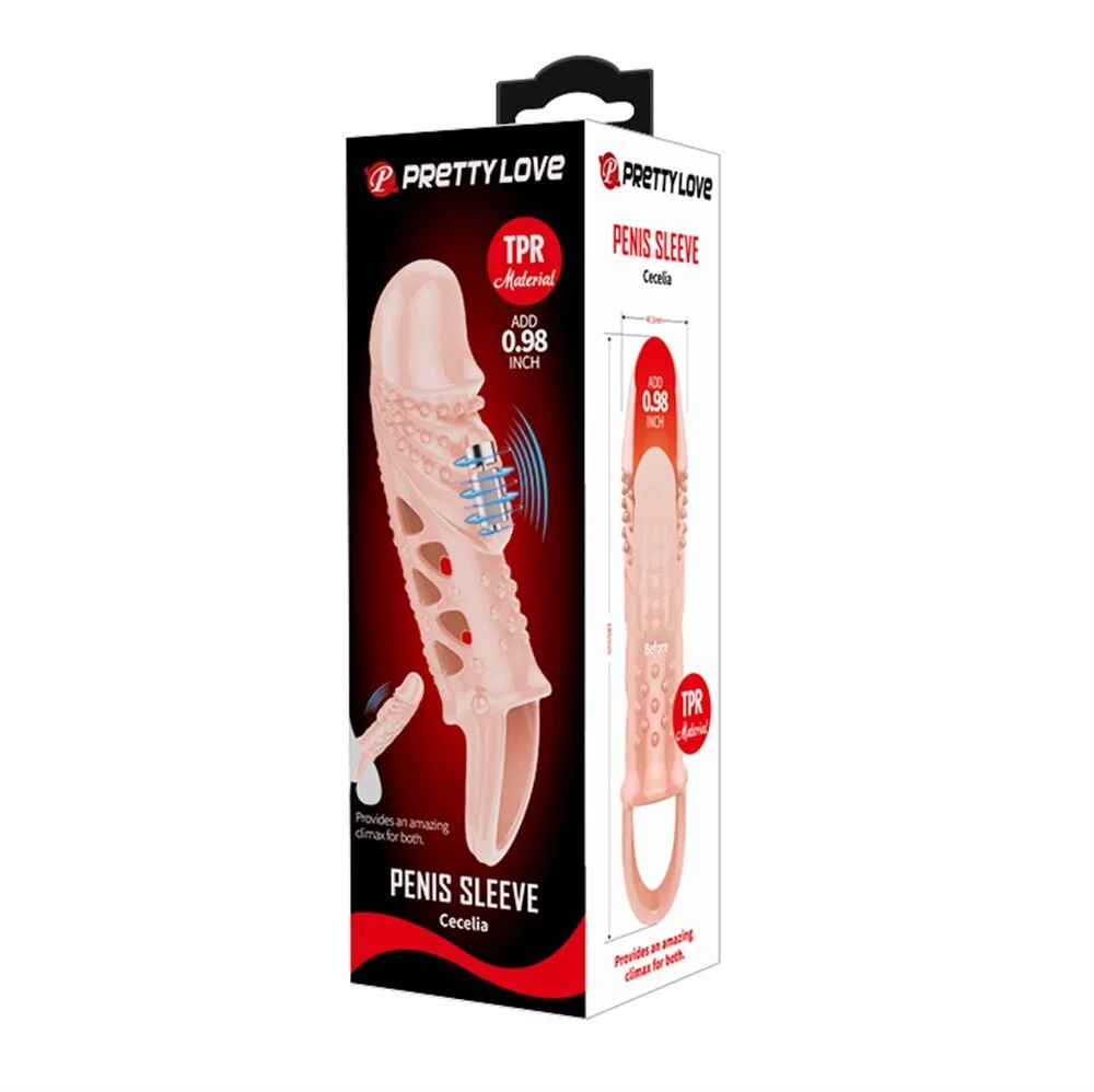 2,5 cm dolgulu titreşimli penis kılıfı - Görsel 2