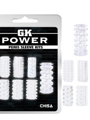 7 Farklı Silikon Şeffaf Tırtıklı Penis Kılıf Set
