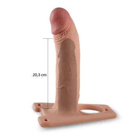 20,3 cm Kaliteli İçi Boş Strapon Dildo - Görsel 6