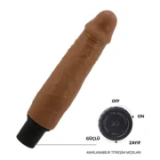 21 cm Çift katmanlı Titreşimli Realistik Dildo