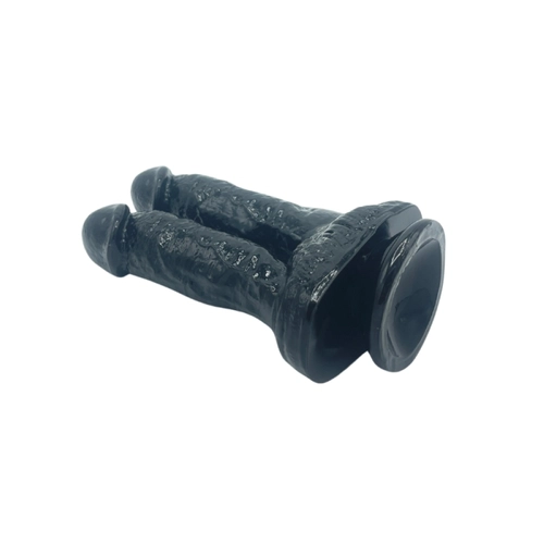 21 cm Siyah Çiftli Dildo - Görsel 4