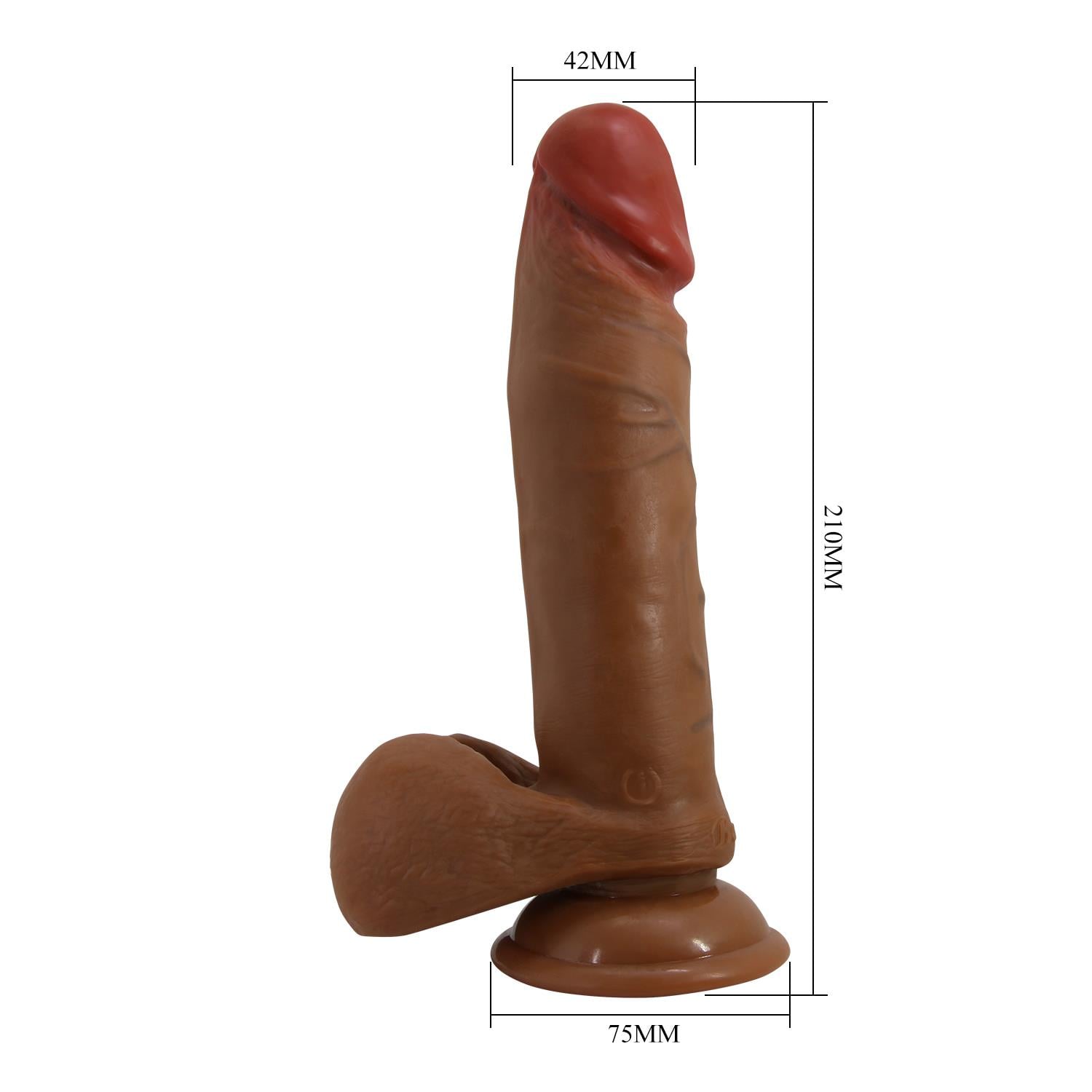 21 cm ileri geri rotasyınlu hareketli dildo