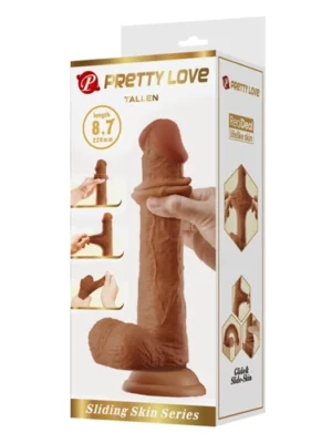 22 cm Realistik Vantuzlu Dildo