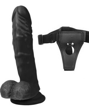 22 cm Kemerli zenci dildo