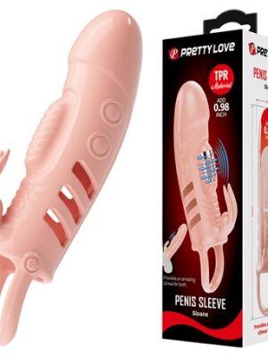 2,5 cm Dolgu Uzatmalı Titreşimli Penis Kılıfı