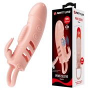 2,5 cm Dolgu Uzatmalı Titreşimli Penis Kılıfı
