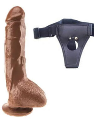 Kemerli Esmer dildo 25 cm