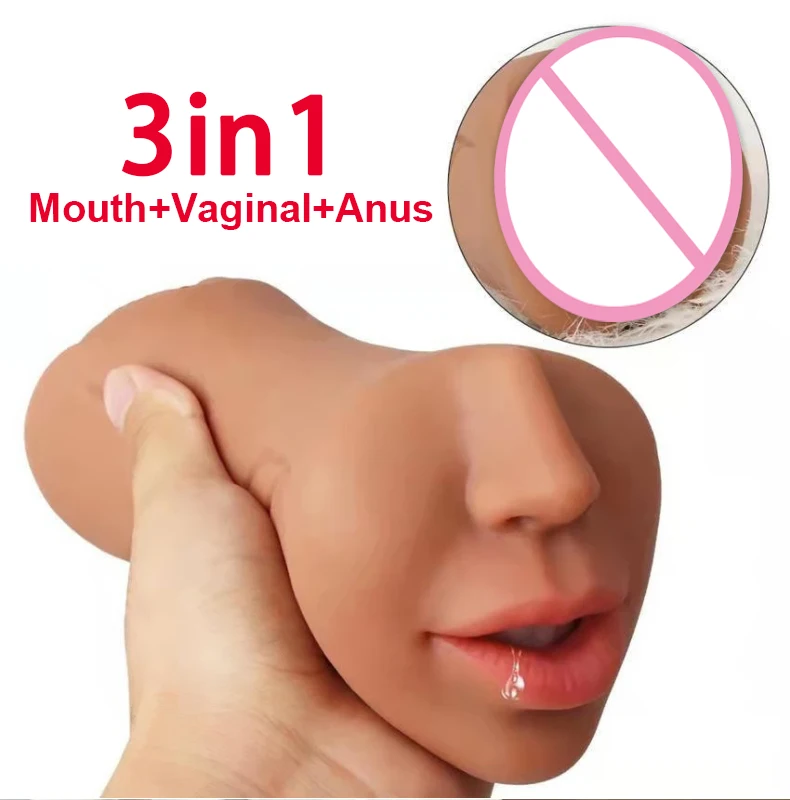 3 Girişli Vajina Anal Oral Mastürbatör - Görsel 2