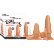 Realistik Vantuzlu 3'lü Anal Plug Set