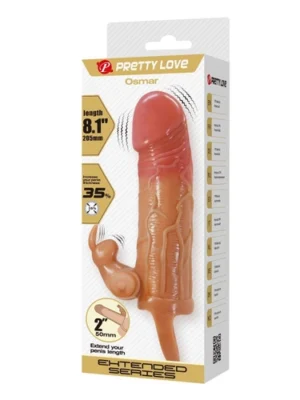 5 cm Dolgulu Titreşimli Penis Kılıfı