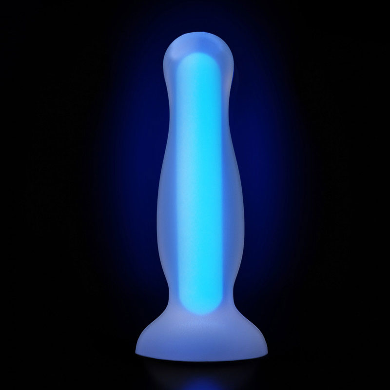 Gece Parlayan Anal Plug Şeffaf 10 cm