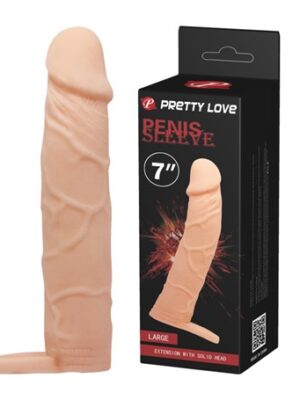 6 Cm Dolgulu Realistik Uzatmalı Penis Kılıfı
