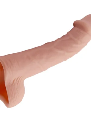 8 cm Dolgulu Testisli Penis Kılıfı