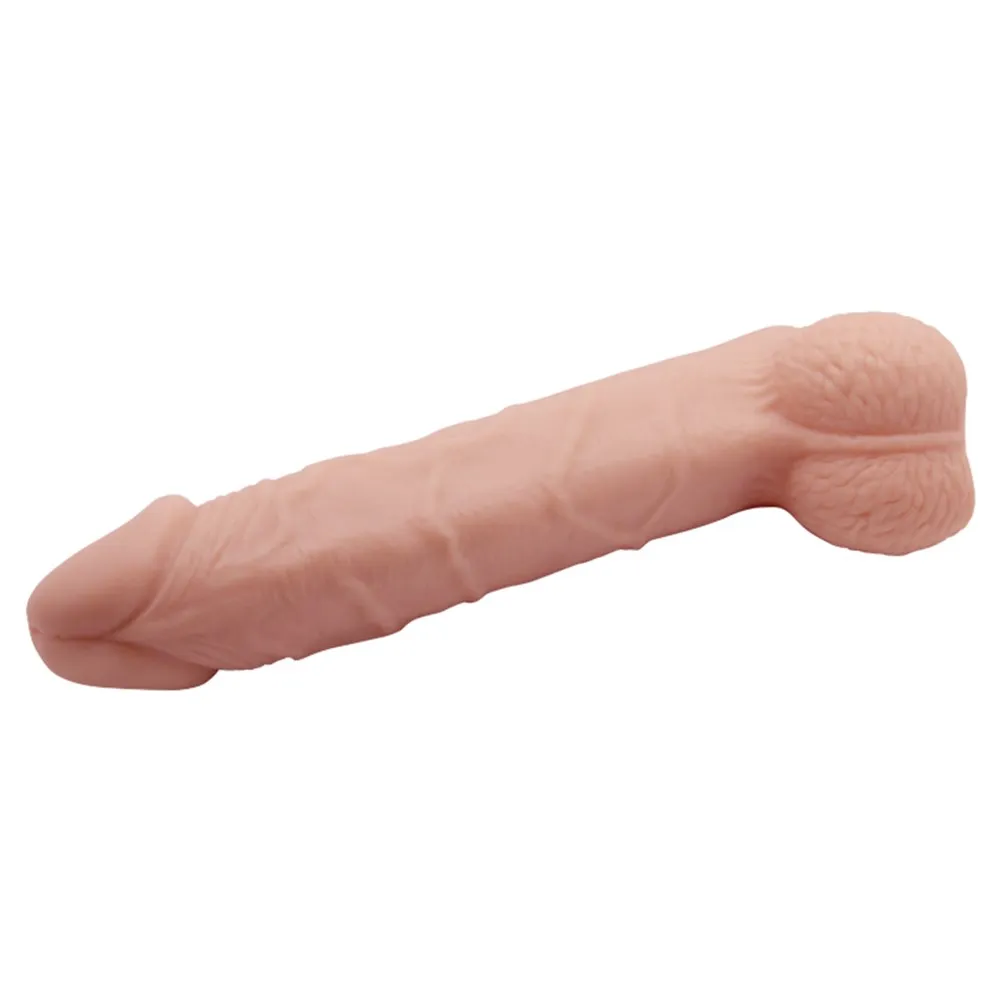 8 cm Dolgulu Testisli Penis Kılıfı - Görsel 4
