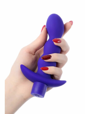 Adore 15cm Titreşimli Mor Oluklu Anal Plug