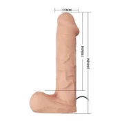 Belden Bağlamalı Titreşimli Büyük Strapon Penis