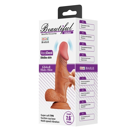 Çift Katmanlı 19cm Vibratör Penis