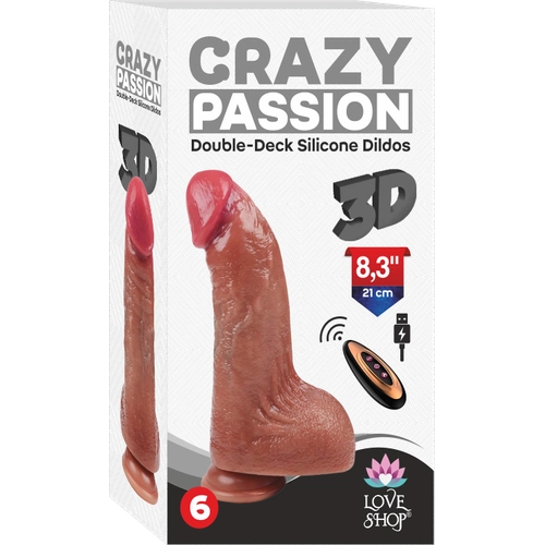 Çift Katmanlı Titreşimli 21cm 3D Dildo - Görsel 2
