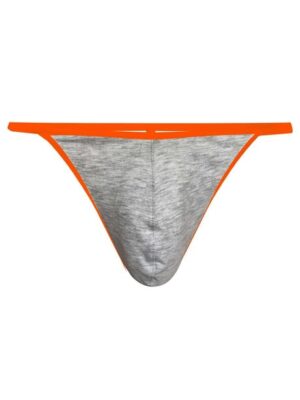 Erkek Neon Lastikli Gri String