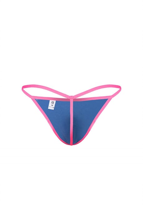 Erkek Neon Lastikli Mavi String - Görsel 3