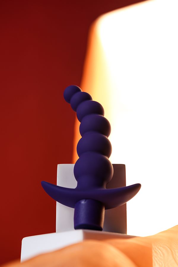 Dandy 14cm Titreşimli Mor Oluklu Anal Plug