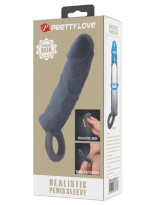 Dolgulu 18cm Realistik Zenci Penis Kılıfı
