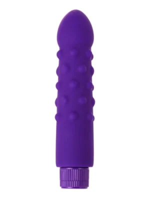 Dowk Vibratör – 17 cm Mor Silikon Titreşimli Seks Oyuncağı