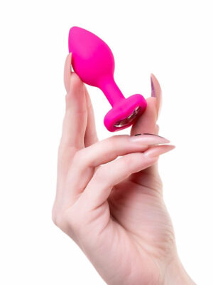 Elmas Kalpli 7cm Pembe Anal Plug