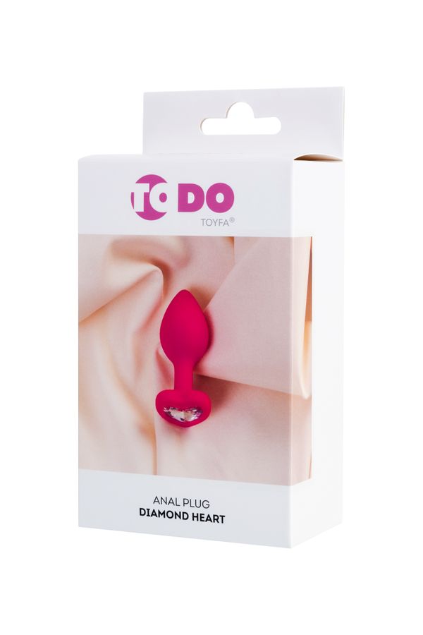 Elmas Kalpli 7cm Pembe Anal Plug - Görsel 3