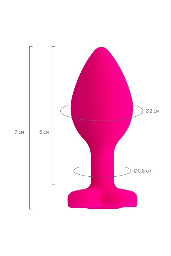 Elmas Kalpli 7cm Pembe Anal Plug