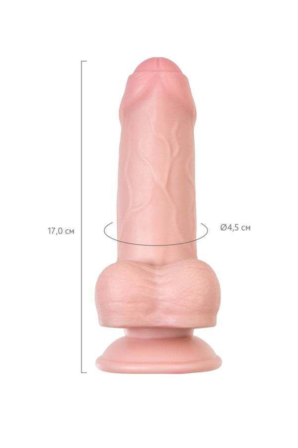 Esnek Çift Katmanlı 17cm Sünnetsiz Dildo