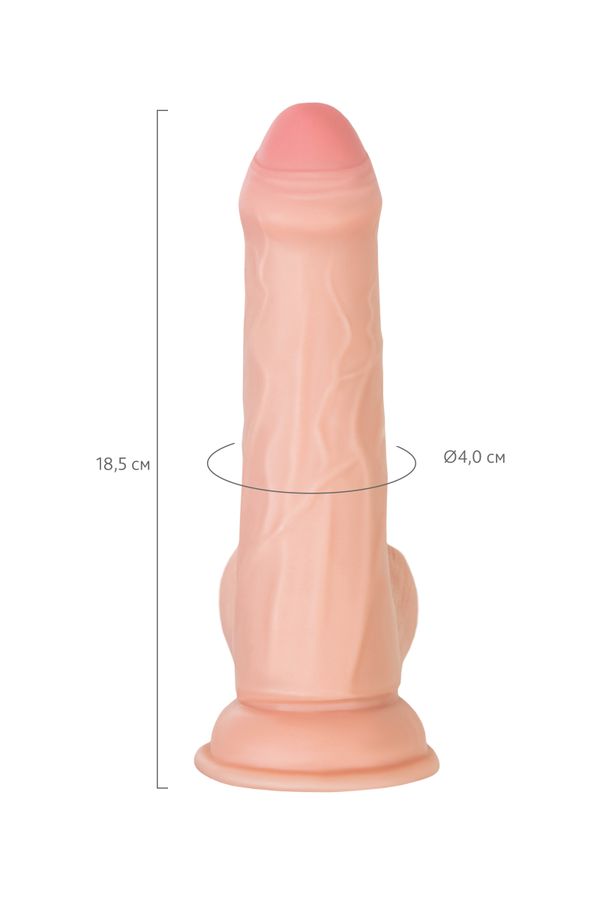 Esnek Çift Katmanlı 19cm Sünnetsiz Dildo