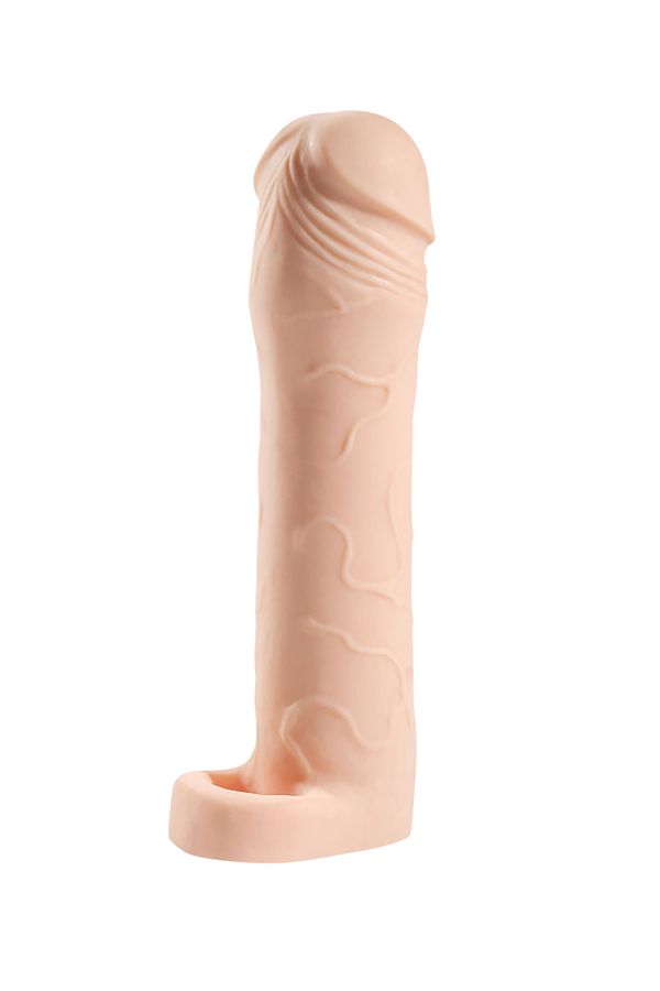 Esnek Derili 19cm Testisli Penis Kılıfı - Görsel 2