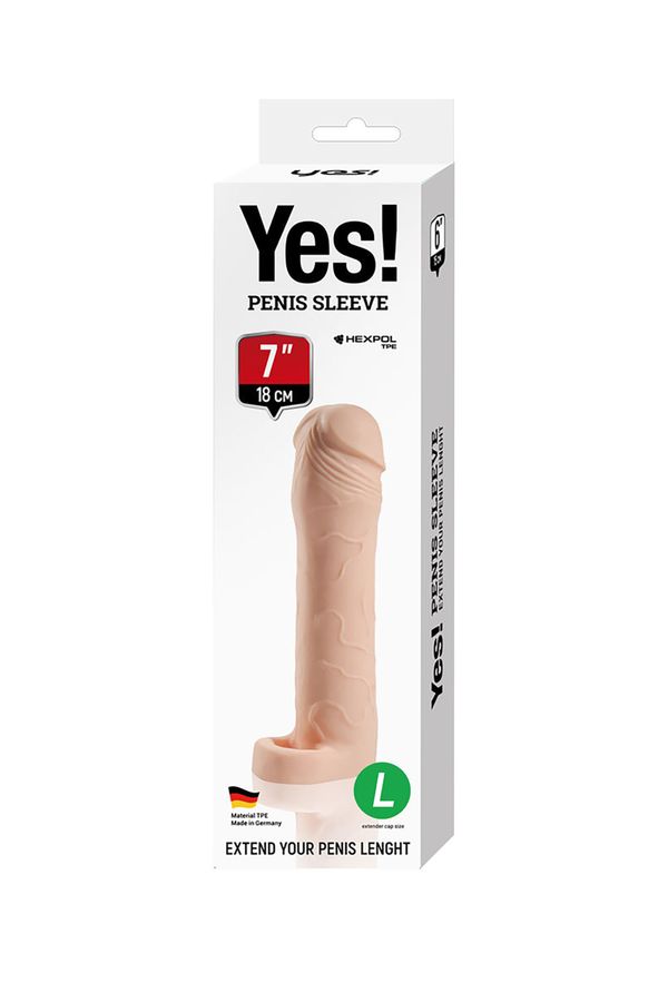 Esnek Derili 19cm Testisli Penis Kılıfı