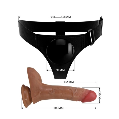 Fışkırtmalı Titreşimli Strap-On Dildo - Görsel 2