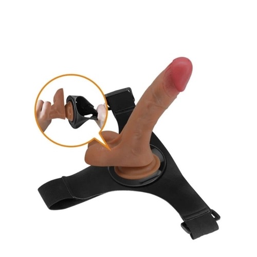 Fışkırtmalı Titreşimli Strap-On Dildo - Görsel 5