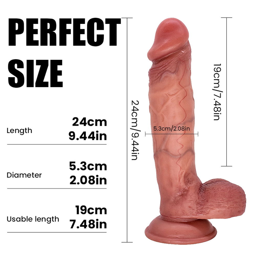 Juan 24cm extra-gercekci uzaktan kumandalı dildo