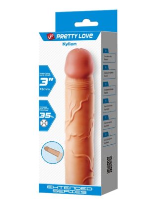 Kylian 76MM Dolgulu Premium Melez Penis Kılıfı