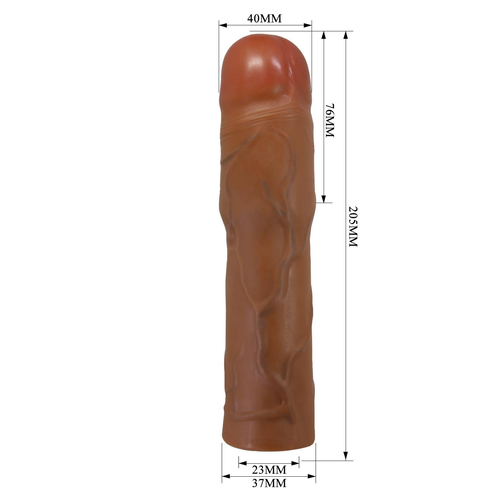 Kylian 76MM Dolgulu Premium Melez Penis Kılıfı - Görsel 6