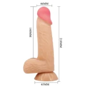 Lisle 21 cm Gerçek Deri Yapılı Dildo