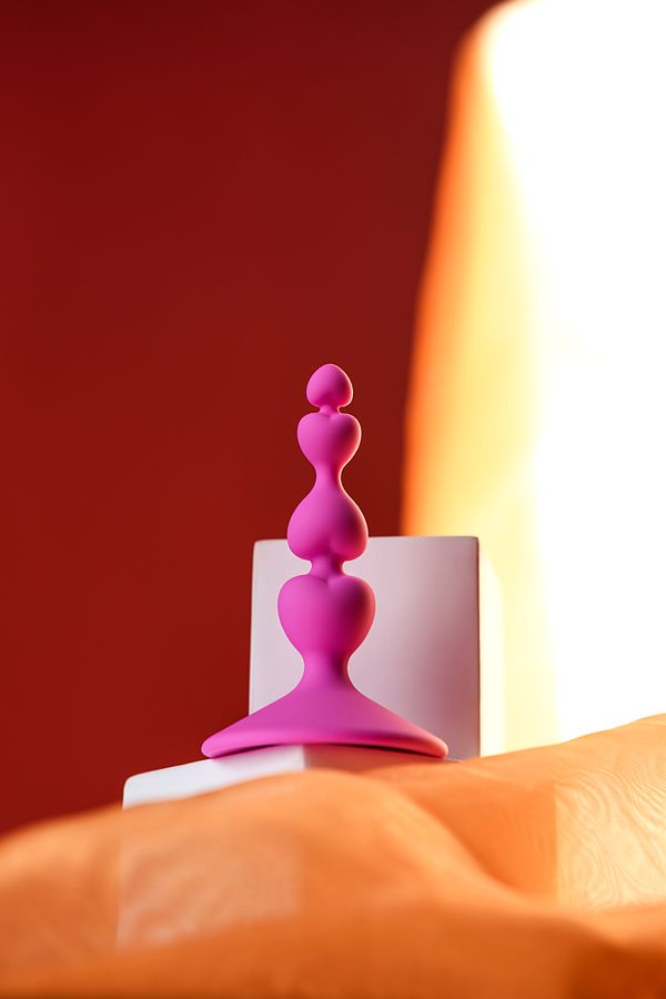 Loverty 8cm Kalp Desenli Pembe Anal Plug